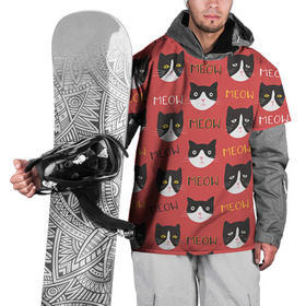 Накидка на куртку 3D с принтом Meow , 100% полиэстер |  | cat | hipster | meow | style | кот | котики | кошка | хипстер | хипстеры