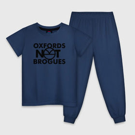 Детская пижама хлопок с принтом Kingsman Oxfords Not Brogues , 100% хлопок |  брюки и футболка прямого кроя, без карманов, на брюках мягкая резинка на поясе и по низу штанин
 | kingsman oxfords not brogues кингсмен