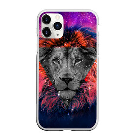 Чехол для iPhone 11 Pro Max матовый с принтом Космический лев , Силикон |  | hipster | leon | style | космос | лев | хипстер | хипстеры