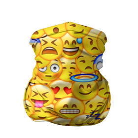 Бандана-труба 3D с принтом Emoji , 100% полиэстер, ткань с особыми свойствами — Activecool | плотность 150‒180 г/м2; хорошо тянется, но сохраняет форму | emoji | смайлы | эмоджи