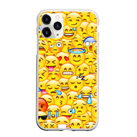 Чехол для iPhone 11 Pro матовый с принтом Emoji , Силикон |  | emoji | смайлы | эмоджи