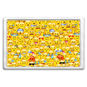 Магнит 45*70 с принтом Emoji , Пластик | Размер: 78*52 мм; Размер печати: 70*45 | emoji | смайлы | эмоджи