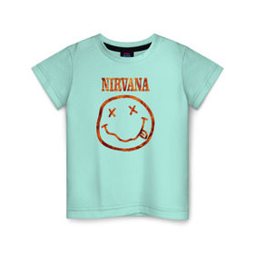 Детская футболка хлопок с принтом Nirvana fire , 100% хлопок | круглый вырез горловины, полуприлегающий силуэт, длина до линии бедер | cobain | kurt | nirvana | кобейн | курт | нирвана | рок