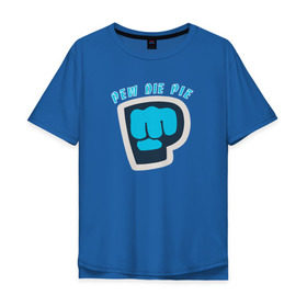 Мужская футболка хлопок Oversize с принтом Pew Die Pie , 100% хлопок | свободный крой, круглый ворот, “спинка” длиннее передней части | die | pew | pewdiepie | pie