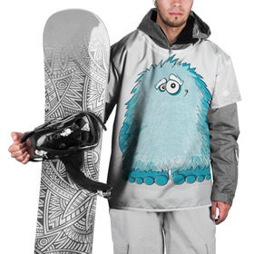 Накидка на куртку 3D с принтом Йети , 100% полиэстер |  | yeti | ети | йети | монстр | монстрик | снежный человек | чудовище