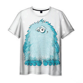 Мужская футболка 3D с принтом Йети , 100% полиэфир | прямой крой, круглый вырез горловины, длина до линии бедер | yeti | ети | йети | монстр | монстрик | снежный человек | чудовище
