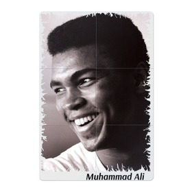 Магнитный плакат 2Х3 с принтом Мухаммед Али (Muhammad Ali) , Полимерный материал с магнитным слоем | 6 деталей размером 9*9 см | мухаммед али