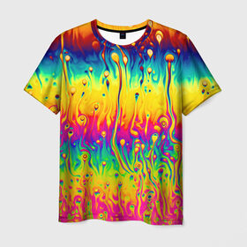 Мужская футболка 3D с принтом Tie dye , 100% полиэфир | прямой крой, круглый вырез горловины, длина до линии бедер | Тематика изображения на принте: tie dye