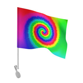 Флаг для автомобиля с принтом Tie dye , 100% полиэстер | Размер: 30*21 см | tie dye
