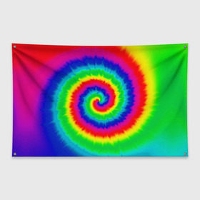 Флаг-баннер с принтом Tie dye , 100% полиэстер | размер 67 х 109 см, плотность ткани — 95 г/м2; по краям флага есть четыре люверса для крепления | tie dye