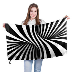 Флаг 3D с принтом Оптические иллюзии , 100% полиэстер | плотность ткани — 95 г/м2, размер — 67 х 109 см. Принт наносится с одной стороны | Тематика изображения на принте: глюк | иллюзия | мем | оптика | орнамент | узор