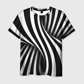 Мужская футболка 3D с принтом Оптические иллюзии , 100% полиэфир | прямой крой, круглый вырез горловины, длина до линии бедер | глюк | иллюзия | мем | оптика | орнамент | узор
