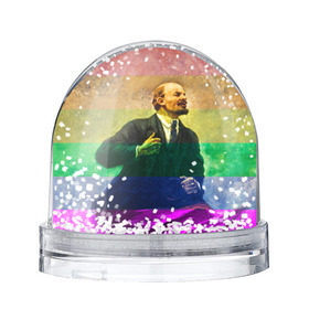 Снежный шар с принтом Радужный Ленин , Пластик | Изображение внутри шара печатается на глянцевой фотобумаге с двух сторон | lenin | гомо | ильич | ленин | радуга | ретро | ссср | товарищ
