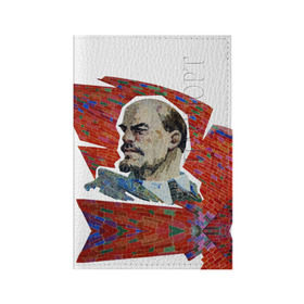 Обложка для паспорта матовая кожа с принтом Ленин , натуральная матовая кожа | размер 19,3 х 13,7 см; прозрачные пластиковые крепления | lenin | ильич | ленин | ретро | ссср | товарищ