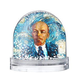 Снежный шар с принтом Ленин по мотивам Ван Гога , Пластик | Изображение внутри шара печатается на глянцевой фотобумаге с двух сторон | lenin | ван гог | ильич | ленин | ретро | ссср | товарищ
