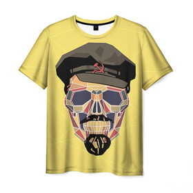 Мужская футболка 3D с принтом Полигональный череп Ленина , 100% полиэфир | прямой крой, круглый вырез горловины, длина до линии бедер | lenin | ильич | ленин | полигональный череп | ретро | ссср | товарищ | череп