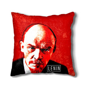 Подушка 3D с принтом Ленин , наволочка – 100% полиэстер, наполнитель – холлофайбер (легкий наполнитель, не вызывает аллергию). | состоит из подушки и наволочки. Наволочка на молнии, легко снимается для стирки | lenin | ильич | ленин | ретро | ссср | товарищ