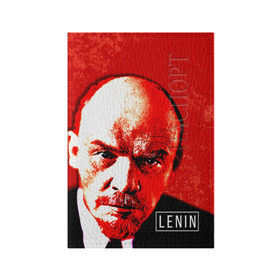 Обложка для паспорта матовая кожа Ленин купить 