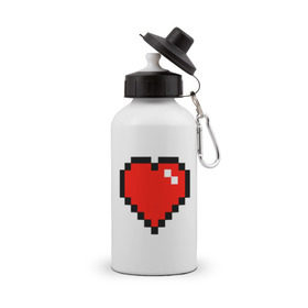 Бутылка спортивная с принтом Minecraft сердце , металл | емкость — 500 мл, в комплекте две пластиковые крышки и карабин для крепления | Тематика изображения на принте: minecraft | minecraft сердцесердце | игра | майнкрафт.
