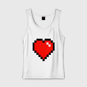 Женская майка хлопок с принтом Minecraft сердце , 95% хлопок, 5% эластан |  | minecraft | minecraft сердцесердце | игра | майнкрафт.