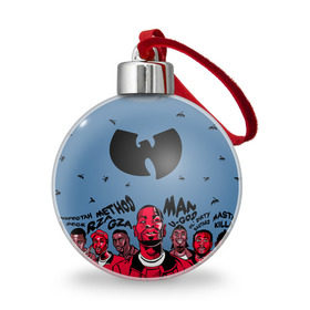 Ёлочный шар с принтом Wu-Tang Clan , Пластик | Диаметр: 77 мм | Тематика изображения на принте: хип хоп