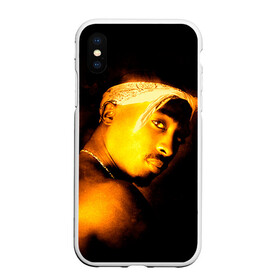 Чехол для iPhone XS Max матовый с принтом 2pac , Силикон | Область печати: задняя сторона чехла, без боковых панелей | хип хоп