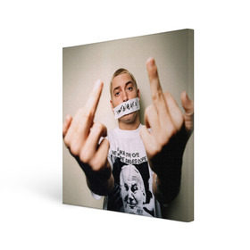 Холст квадратный с принтом Eminem , 100% ПВХ |  | Тематика изображения на принте: eminem | music | rap | музыка | реп | эминем
