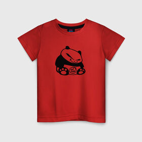 Детская футболка хлопок с принтом evil panda , 100% хлопок | круглый вырез горловины, полуприлегающий силуэт, длина до линии бедер | Тематика изображения на принте: 