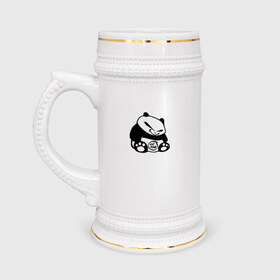 Кружка пивная с принтом evil panda ,  керамика (Материал выдерживает высокую температуру, стоит избегать резкого перепада температур) |  объем 630 мл | Тематика изображения на принте: 