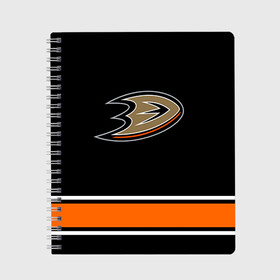 Тетрадь с принтом Anaheim Ducks Selanne , 100% бумага | 48 листов, плотность листов — 60 г/м2, плотность картонной обложки — 250 г/м2. Листы скреплены сбоку удобной пружинной спиралью. Уголки страниц и обложки скругленные. Цвет линий — светло-серый
 | anaheim ducks selanne | nhl | спорт | хоккей