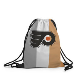 Рюкзак-мешок 3D с принтом Philadelphia Flyers , 100% полиэстер | плотность ткани — 200 г/м2, размер — 35 х 45 см; лямки — толстые шнурки, застежка на шнуровке, без карманов и подкладки | nhl | philadelphia flyers | спорт | хоккей