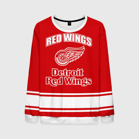 Мужской свитшот 3D с принтом Detroit red wings , 100% полиэстер с мягким внутренним слоем | круглый вырез горловины, мягкая резинка на манжетах и поясе, свободная посадка по фигуре | Тематика изображения на принте: detroit red wings | nhl | спорт | хоккей
