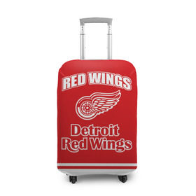 Чехол для чемодана 3D с принтом Detroit red wings , 86% полиэфир, 14% спандекс | двустороннее нанесение принта, прорези для ручек и колес | detroit red wings | nhl | спорт | хоккей