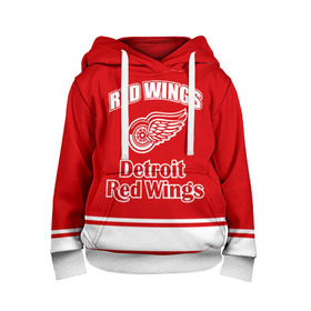 Детская толстовка 3D с принтом Detroit red wings , 100% полиэстер | двухслойный капюшон со шнурком для регулировки, мягкие манжеты на рукавах и по низу толстовки, спереди карман-кенгуру с мягким внутренним слоем | detroit red wings | nhl | спорт | хоккей