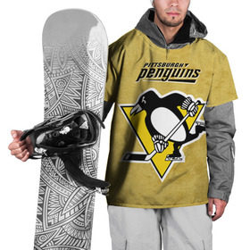 Накидка на куртку 3D с принтом Pittsburgh Pinguins , 100% полиэстер |  | Тематика изображения на принте: nhl | pittsburgh pinguins | спорт | хоккей