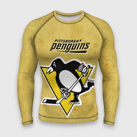 Мужской рашгард 3D с принтом Pittsburgh Pinguins ,  |  | nhl | pittsburgh pinguins | спорт | хоккей