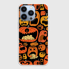 Чехол для iPhone 13 Pro с принтом Тыковки ,  |  | Тематика изображения на принте: halloween | праздник | тыква | хэллоуин