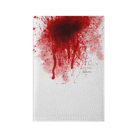 Обложка для паспорта матовая кожа с принтом Кровь , натуральная матовая кожа | размер 19,3 х 13,7 см; прозрачные пластиковые крепления | Тематика изображения на принте: halloween | без головы | кровь | праздник | тыква | хэллоуин