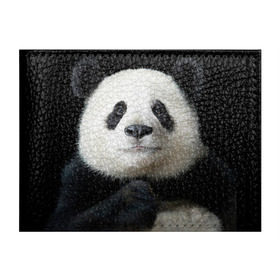 Обложка для студенческого билета с принтом Панда , натуральная кожа | Размер: 11*8 см; Печать на всей внешней стороне | панда