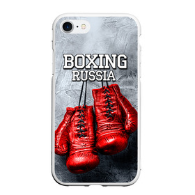 Чехол для iPhone 7/8 матовый с принтом Boxing , Силикон | Область печати: задняя сторона чехла, без боковых панелей | boxing | boxing russia | бокс | боксер | перчатки