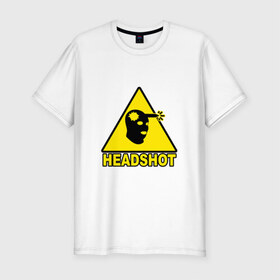 Мужская футболка премиум с принтом Headshot CS:GO , 92% хлопок, 8% лайкра | приталенный силуэт, круглый вырез ворота, длина до линии бедра, короткий рукав | cs_go