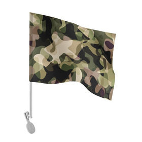 Флаг для автомобиля с принтом Камуфляж , 100% полиэстер | Размер: 30*21 см | хаки