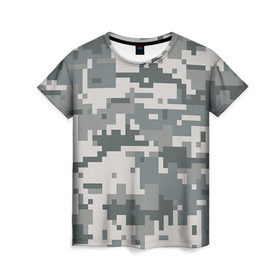 Женская футболка 3D с принтом Камуфляж , 100% полиэфир ( синтетическое хлопкоподобное полотно) | прямой крой, круглый вырез горловины, длина до линии бедер | army | military | армейские | армия | камуфляж | комуфляж