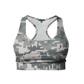 Женский спортивный топ 3D с принтом Камуфляж , 82% полиэстер, 18% спандекс Ткань безопасна для здоровья, позволяет коже дышать, не мнется и не растягивается |  | army | military | армейские | армия | камуфляж | комуфляж