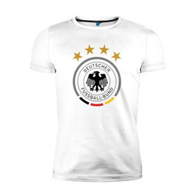 Мужская футболка премиум с принтом Сборная Германии , 92% хлопок, 8% лайкра | приталенный силуэт, круглый вырез ворота, длина до линии бедра, короткий рукав | germany | германия
