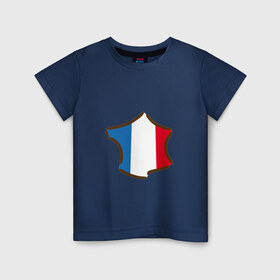 Детская футболка хлопок с принтом Сборная Франции , 100% хлопок | круглый вырез горловины, полуприлегающий силуэт, длина до линии бедер | Тематика изображения на принте: 