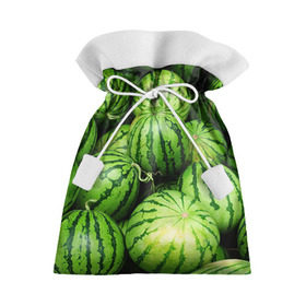 Подарочный 3D мешок с принтом Арбузы , 100% полиэстер | Размер: 29*39 см | арбуз | еда | фрукт | ягода