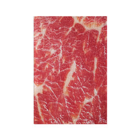 Обложка для паспорта матовая кожа с принтом Мясо , натуральная матовая кожа | размер 19,3 х 13,7 см; прозрачные пластиковые крепления | бекон | еда | мясо