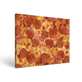 Холст прямоугольный с принтом Пицца , 100% ПВХ |  | Тематика изображения на принте: pizza | еда | пицца | фастфуд