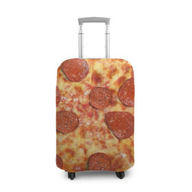 Чехол для чемодана 3D с принтом Пицца , 86% полиэфир, 14% спандекс | двустороннее нанесение принта, прорези для ручек и колес | pizza | еда | пицца | фастфуд